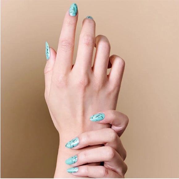 *Retired* Color Street: Mojave Turquoise | Southwestern Blue Stone Marble Frost - Picture 5 of 16